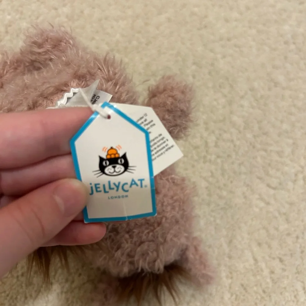 Mini Horse Jelly Cat Pink Fluffy Plush Toy - Picture 3 of 3
